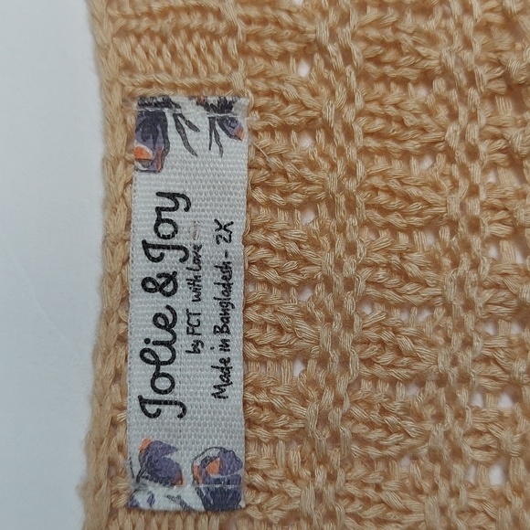 Jolie & Joy Crochet Crop top 2X - Picture 2 of 6